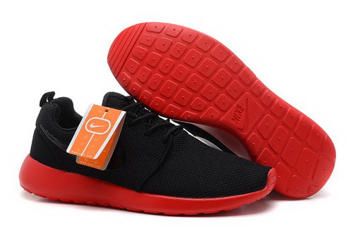 Nike Roshe Run Mens Shoes Breathable For Summer Black Red For Sale